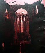 Caspar David Friedrich Ruine Oybin bei Mondschein oil